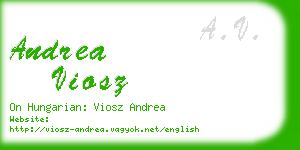 andrea viosz business card
